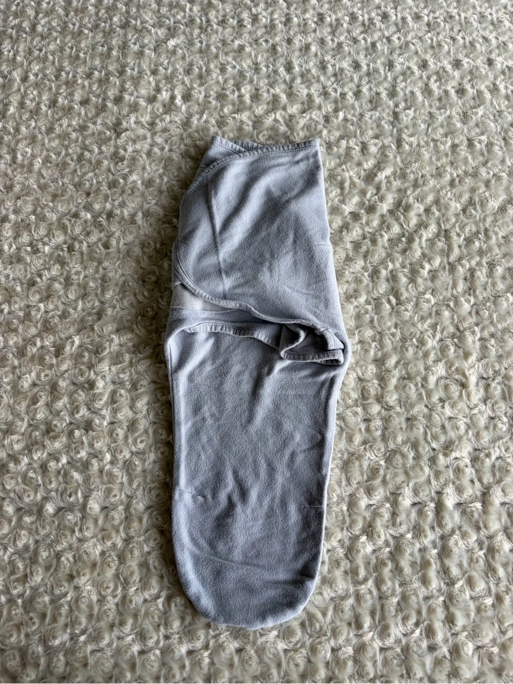 Size Small/Medium Soft Blue-Gray Baby Swaddle